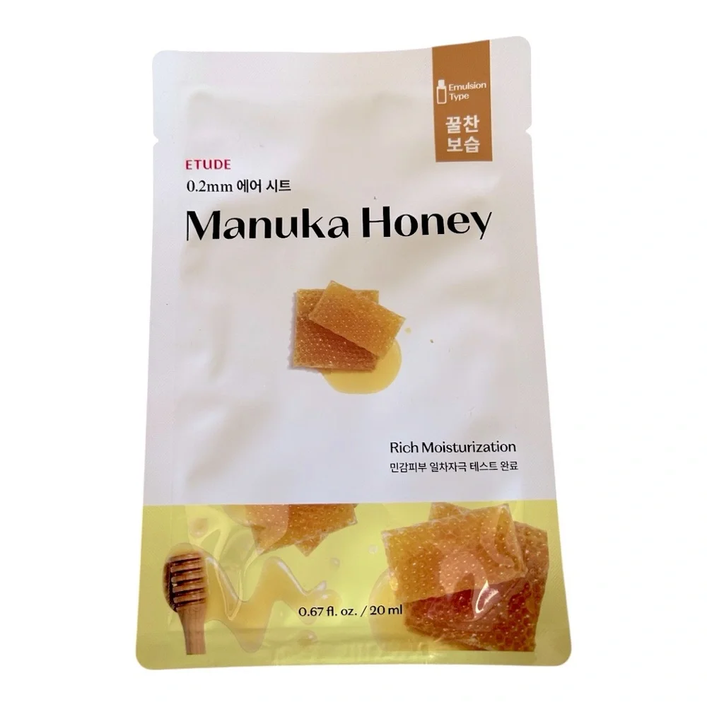 ETUDE 3 Pack Korean Air Sheet Mask Set Honey, Tea Tree & Snail New! Kbeauty